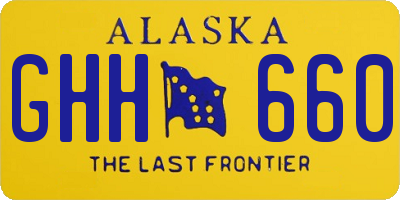 AK license plate GHH660