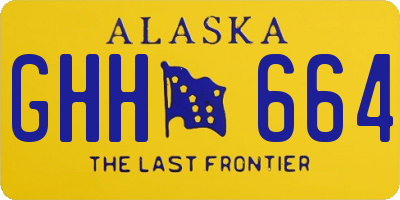 AK license plate GHH664