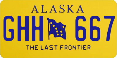 AK license plate GHH667