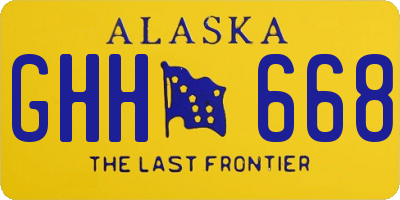 AK license plate GHH668