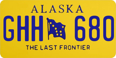 AK license plate GHH680