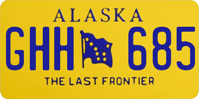 AK license plate GHH685
