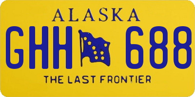 AK license plate GHH688