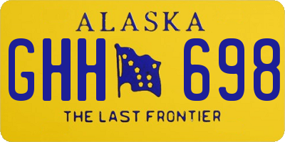 AK license plate GHH698