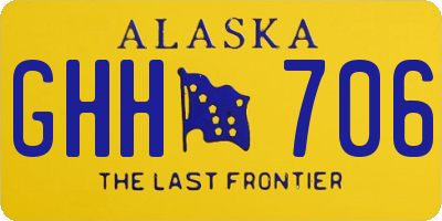 AK license plate GHH706
