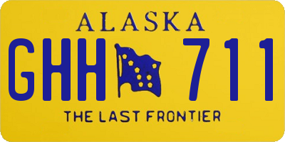AK license plate GHH711