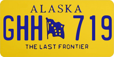 AK license plate GHH719