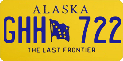 AK license plate GHH722
