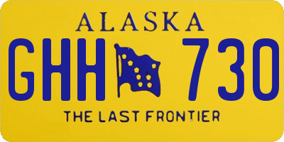 AK license plate GHH730