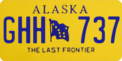 AK license plate GHH737