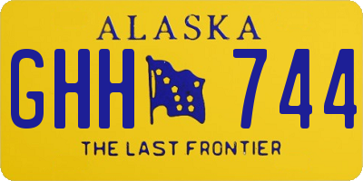 AK license plate GHH744