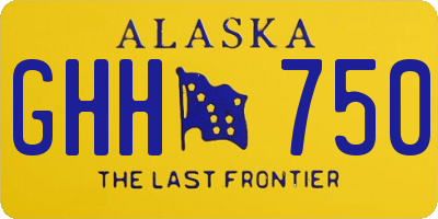 AK license plate GHH750