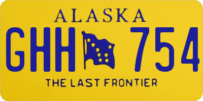 AK license plate GHH754