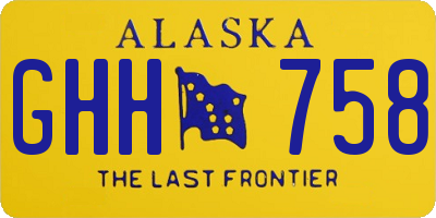 AK license plate GHH758