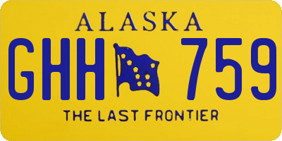 AK license plate GHH759