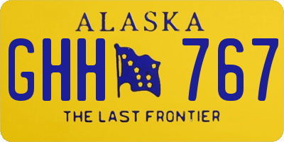 AK license plate GHH767