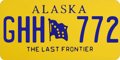 AK license plate GHH772