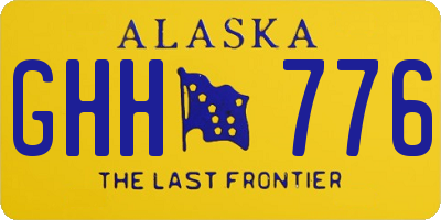 AK license plate GHH776