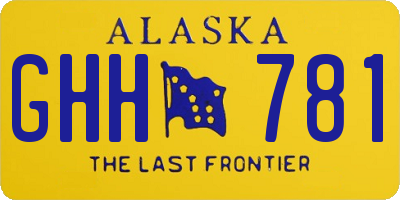 AK license plate GHH781