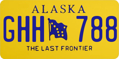 AK license plate GHH788