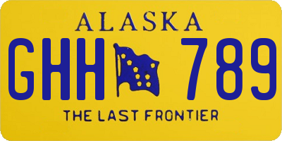 AK license plate GHH789