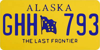 AK license plate GHH793