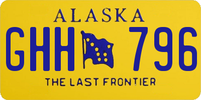 AK license plate GHH796