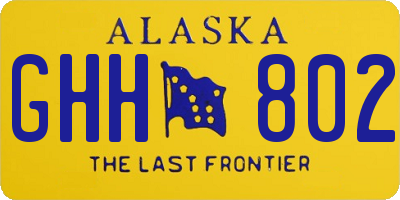 AK license plate GHH802