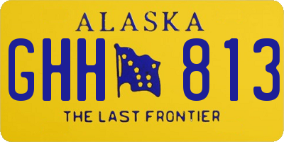 AK license plate GHH813