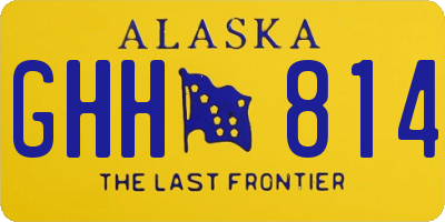 AK license plate GHH814