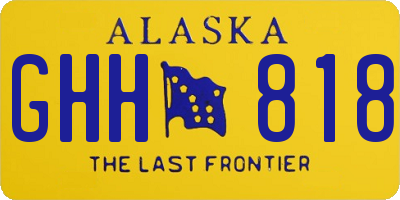 AK license plate GHH818