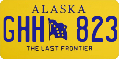 AK license plate GHH823