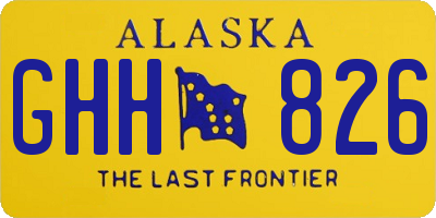 AK license plate GHH826