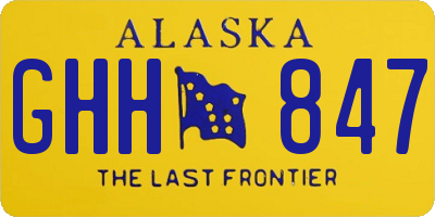 AK license plate GHH847