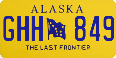 AK license plate GHH849