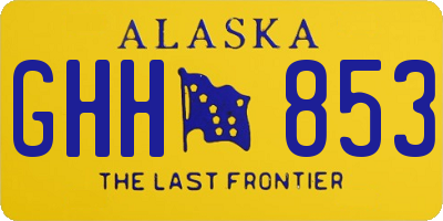 AK license plate GHH853