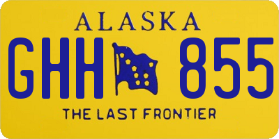 AK license plate GHH855