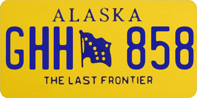 AK license plate GHH858