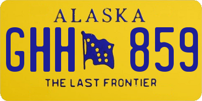 AK license plate GHH859