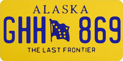 AK license plate GHH869