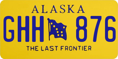 AK license plate GHH876