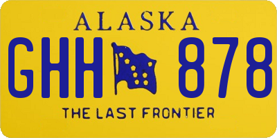 AK license plate GHH878