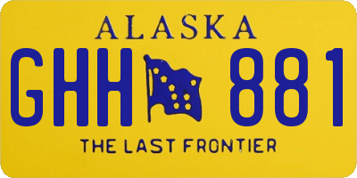 AK license plate GHH881