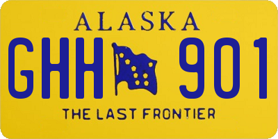AK license plate GHH901