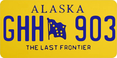AK license plate GHH903