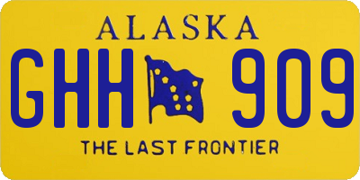 AK license plate GHH909