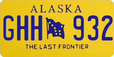 AK license plate GHH932
