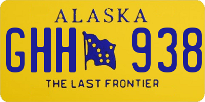 AK license plate GHH938