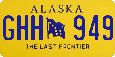 AK license plate GHH949