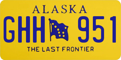 AK license plate GHH951